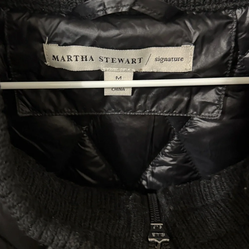 NWOT Martha Stewart Black Quilted Vest -V4
